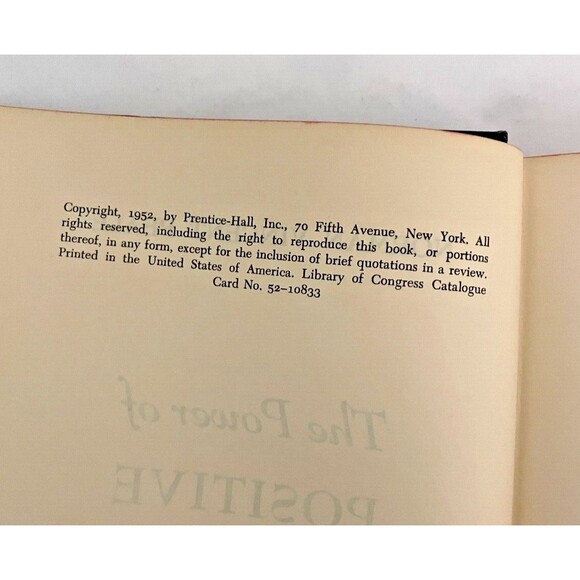 The Power Of Positive Thinking by Norman Vincent Peale - 1952 Edition - Picture 4 of 5